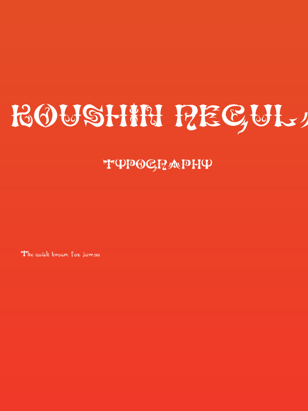 Koushin Regular Poster