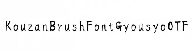 KouzanBrushFontGyousyoOTF  免费字体下载