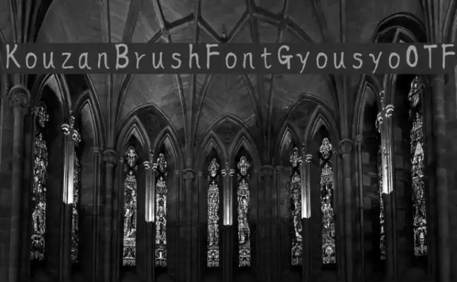 KouzanBrushFontGyousyoOTF Font examples