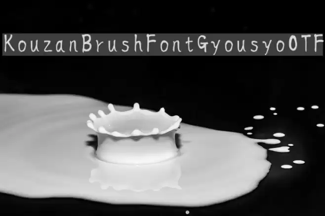 KouzanBrushFontGyousyoOTF Font examples