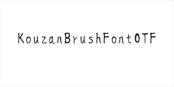 KouzanBrushFontOTF Logo