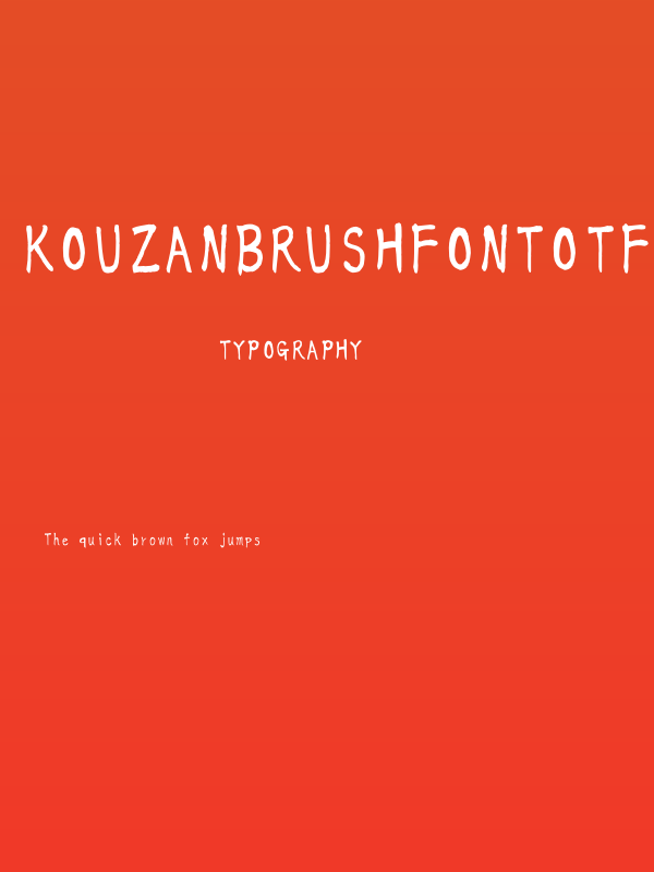 KouzanBrushFontOTF Poster