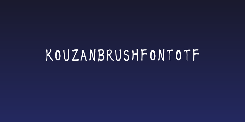 KouzanBrushFontOTF Social Header