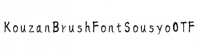 KouzanBrushFontSousyoOTF  font caratteri gratis