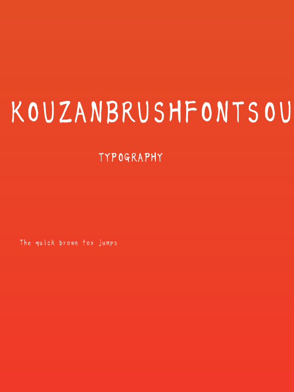 KouzanBrushFontSousyoOTF Poster