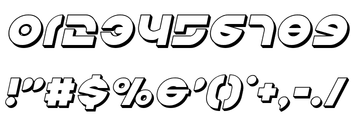 Kovacs 3D Italic Font OTHER CHARS