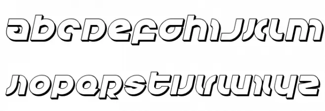 Kovacs 3D Italic Caratteri MAIUSCOLE