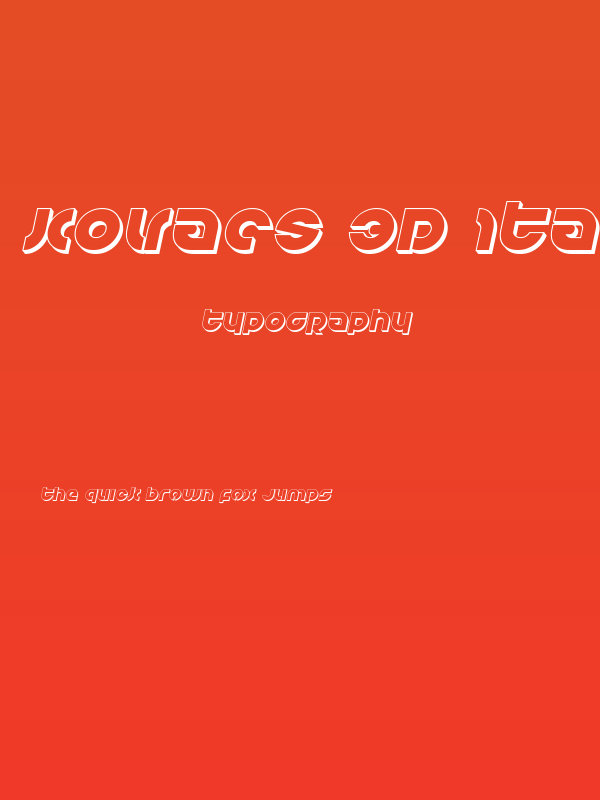 Kovacs 3D Italic Poster