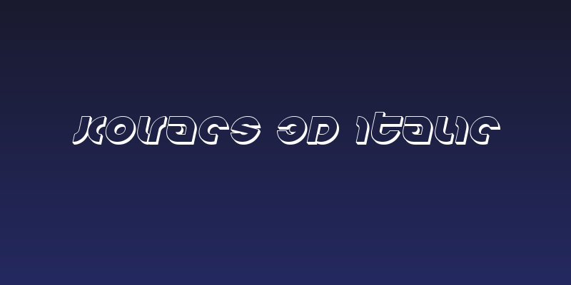 Kovacs 3D Italic Social Header