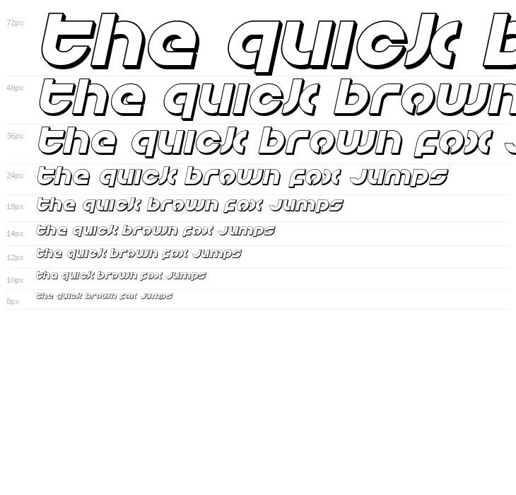 Kovacs 3D Italic Waterfall