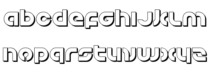 Kovacs 3D Font LOWERCASE