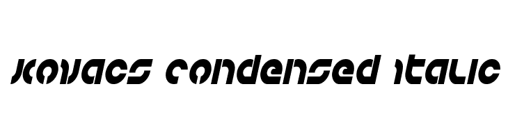 Kovacs Condensed Italic  Free Fonts Download