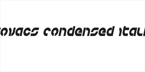 Kovacs Condensed Italic Logo