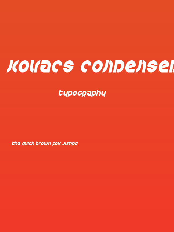 Kovacs Condensed Italic Poster