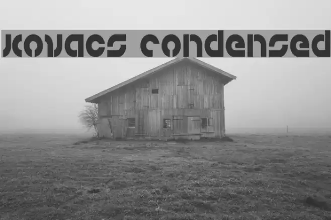 Kovacs Condensed Font examples