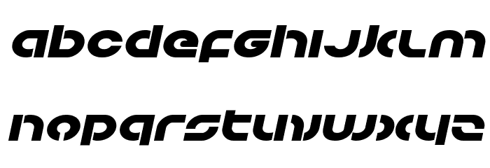 Kovacs Expanded Italic Font LOWERCASE