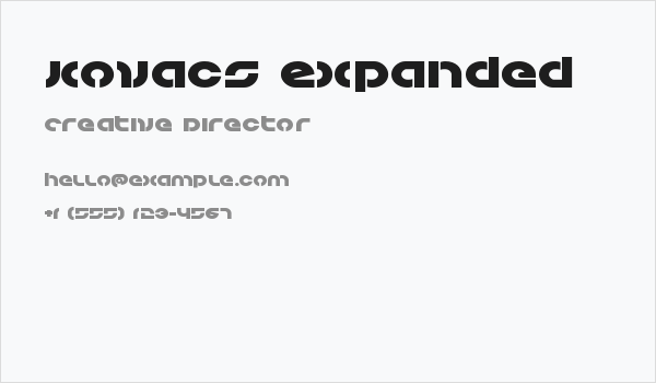 Kovacs Expanded Business Card
