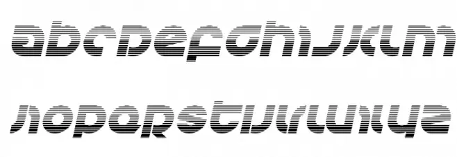 Kovacs Gradient Italic Schriftart Groß
