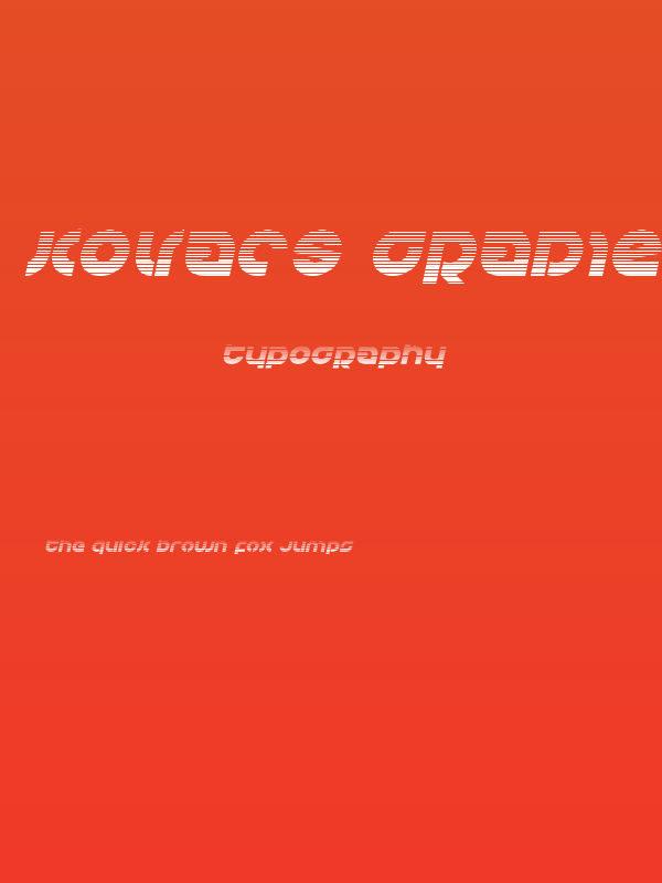 Kovacs Gradient Italic Poster