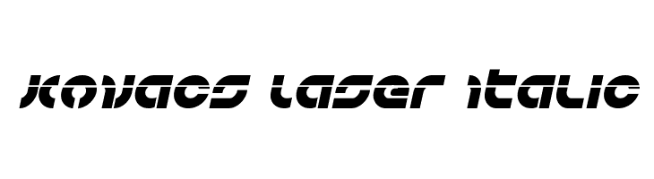 Kovacs Laser Italic  font caratteri gratis