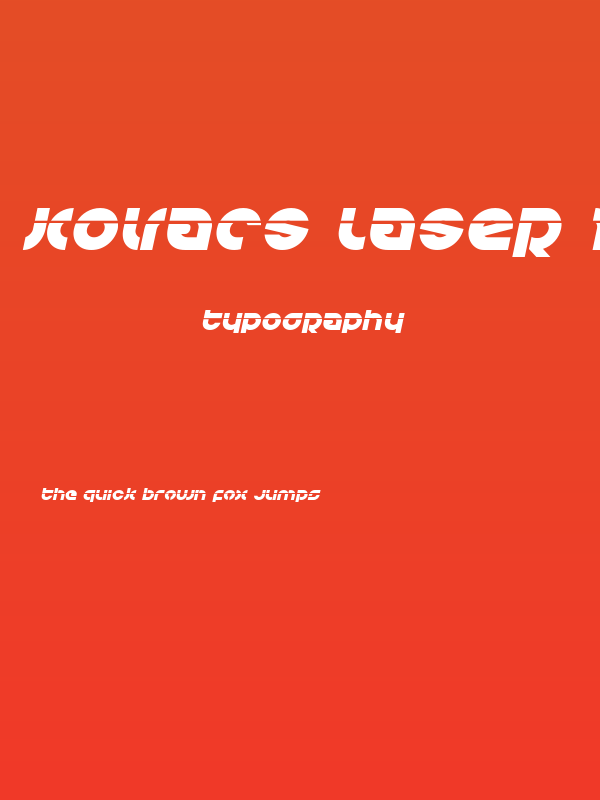 Kovacs Laser Italic Poster