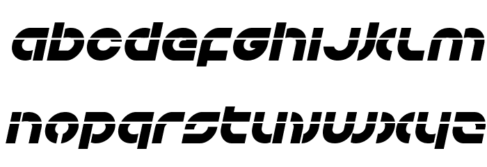 Kovacs Laser Italic Font LOWERCASE