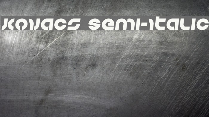 Kovacs Semi-Italic Example 1