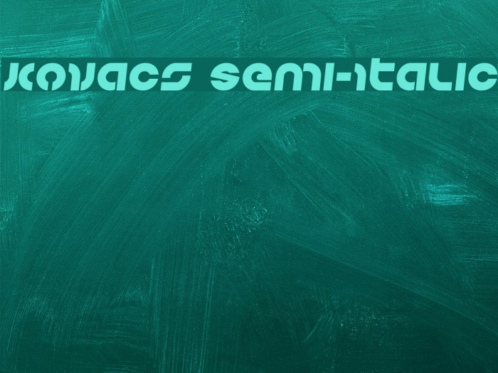 Kovacs Semi-Italic Example 2
