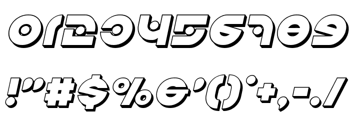 Kovacs Spot 3D Italic Font OTHER CHARS
