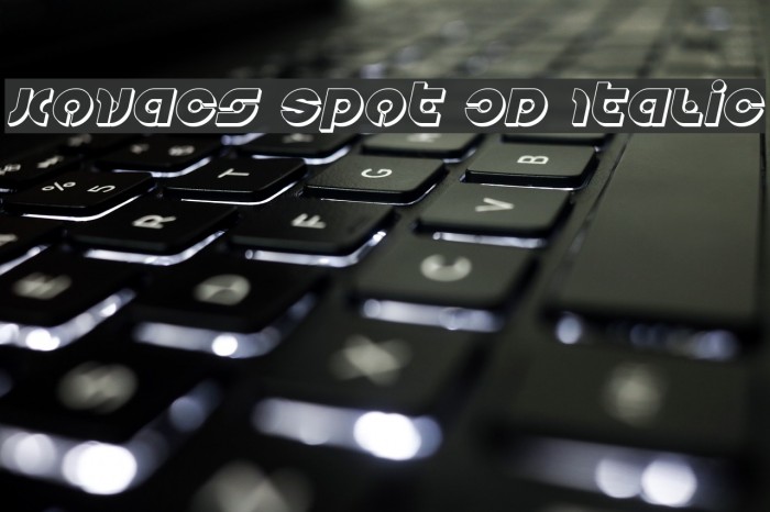 Kovacs Spot 3D Italic Font examples