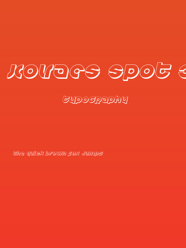 Kovacs Spot 3D Italic Poster