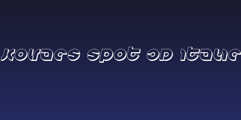 Kovacs Spot 3D Italic Social Header