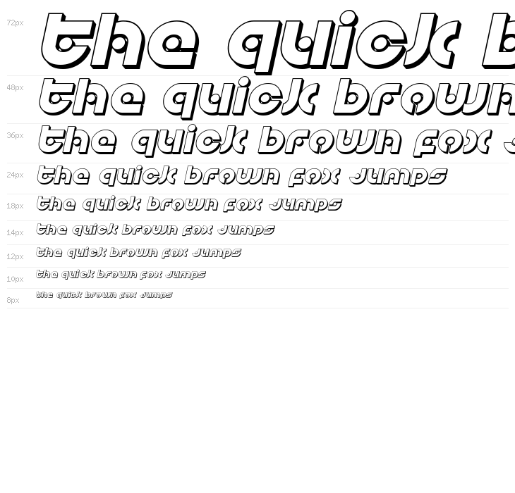 Kovacs Spot 3D Italic Waterfall