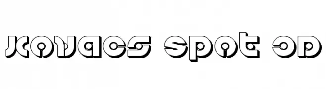 Kovacs Spot 3D  Скачать бесплатные шрифты
