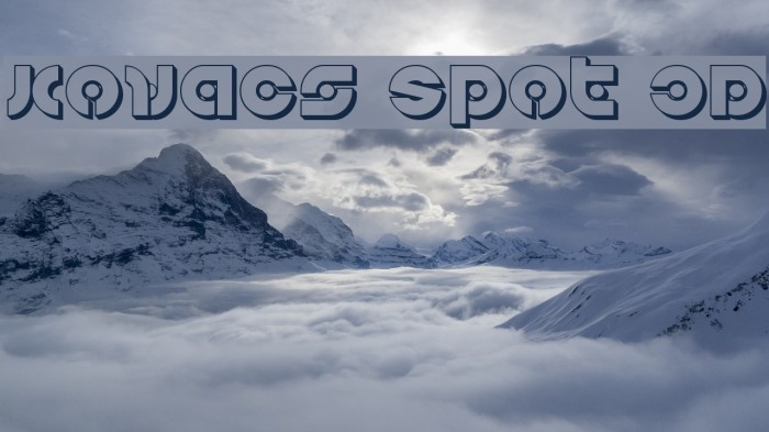 Kovacs Spot 3D Font examples