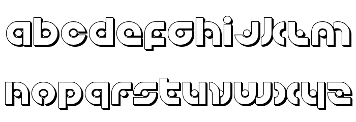 Kovacs Spot 3D Font LOWERCASE