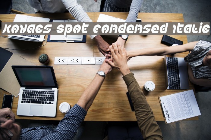 Kovacs Spot Condensed Italic Example 3
