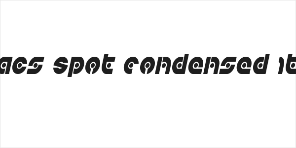 Kovacs Spot Condensed Italic Logo