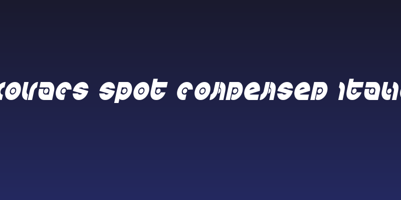 Kovacs Spot Condensed Italic Social Header