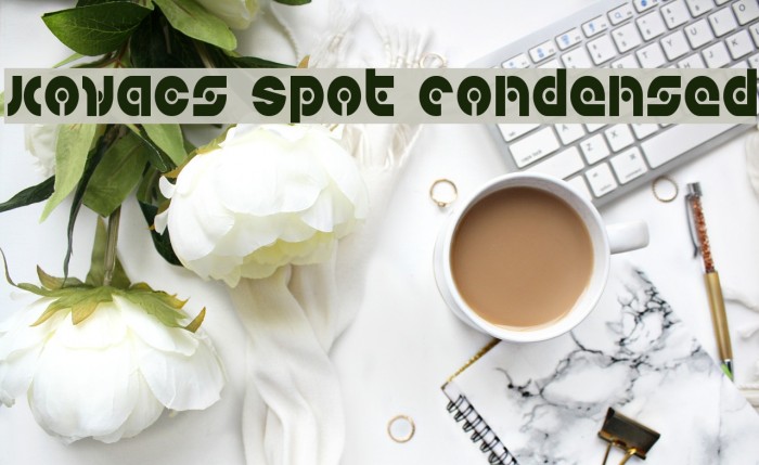 Kovacs Spot Condensed Font examples