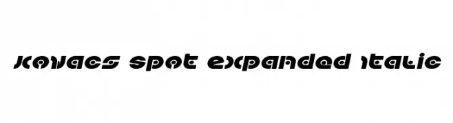 Kovacs Spot Expanded Italic  Скачать бесплатные шрифты