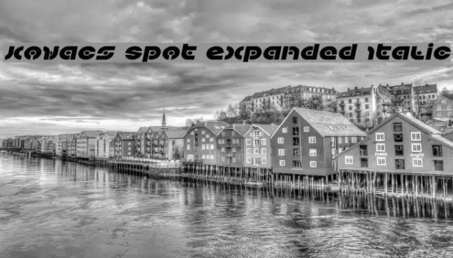 Kovacs Spot Expanded Italic Font examples