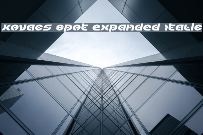 Kovacs Spot Expanded Italic Example 3