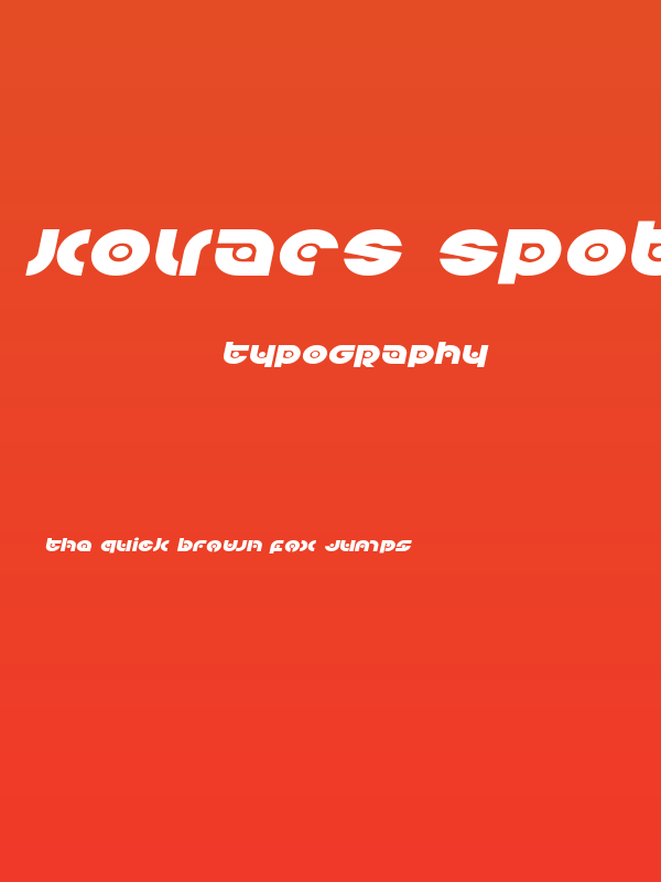 Kovacs Spot Expanded Italic Poster