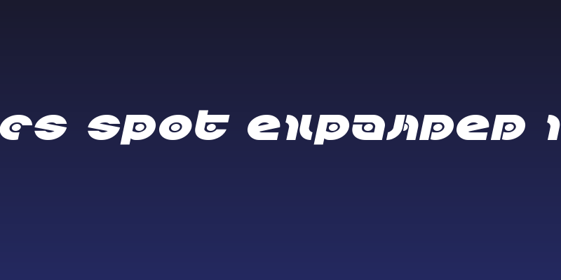 Kovacs Spot Expanded Italic Social Header