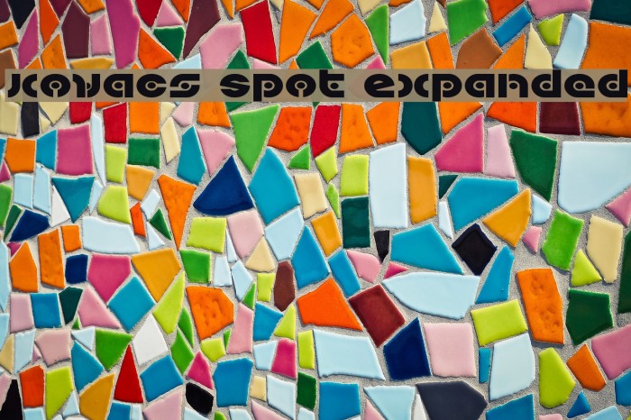 Kovacs Spot Expanded Font examples