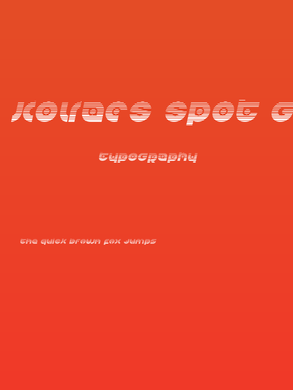 Kovacs Spot Gradient Italic Poster