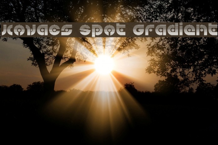 Kovacs Spot Gradient Font examples