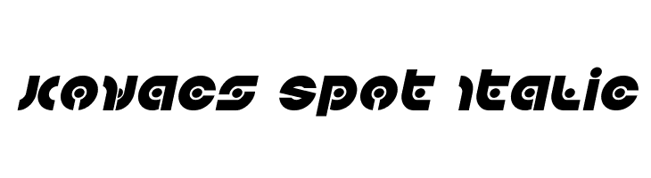Kovacs Spot Italic  font caratteri gratis