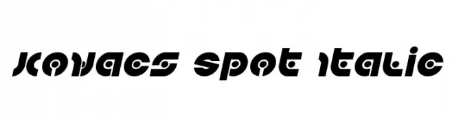 Kovacs Spot Italic  フリーフォントのダウンロード